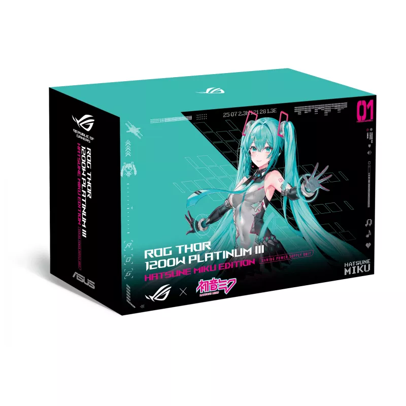 ASUS ROG -THOR-1200P3-MIKU virtalähde 1200 W 20+4 pin ATX ATX monivärinen