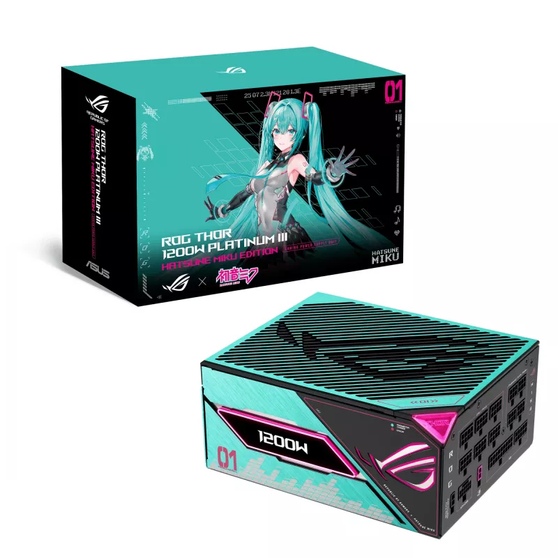 ASUS ROG -THOR-1200P3-MIKU virtalähde 1200 W 20+4 pin ATX ATX monivärinen