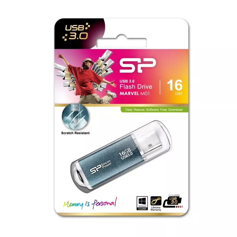 USB-muistitikku Silicon Power 16GB USB Type-A 3.2 Gen 1 Marvel M01