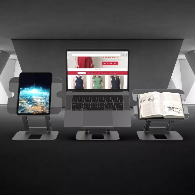 j5create JTS327 Multi-Angle 4K -telakointiteline, kannettavan tietokoneen teline, harmaa, alumiini, 40,6 cm (16 inch), 4 kg, Windows-kannettava / Mac