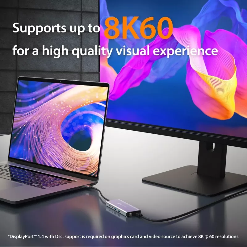 j5create JCD403 USB4 8K -moniporttikeskitin USB Type-C HDMI RJ-45