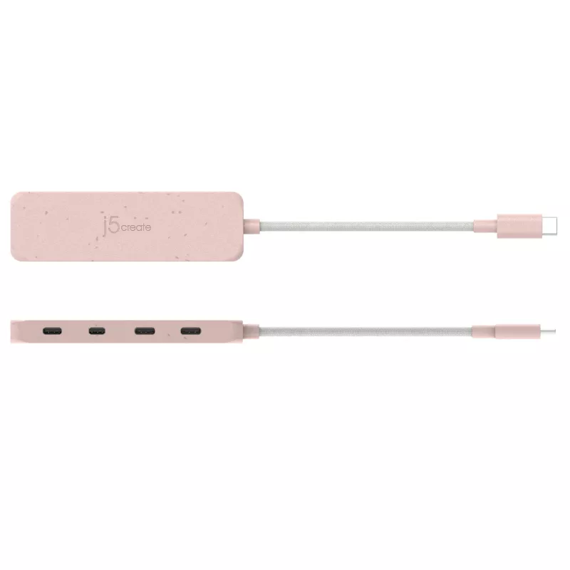 j5create ympäristöystävällinen USB-C 4-porttinen Type-C Gen 2 -keskitin
