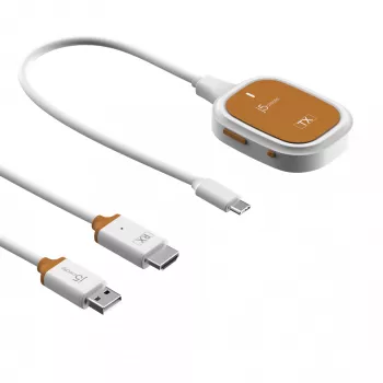 j5create ScreenCast FHD USB-C -langaton näytönlaajennin, dongle, USB, USB Type-C, valkoinen, 1 A, 0 - 40 °C