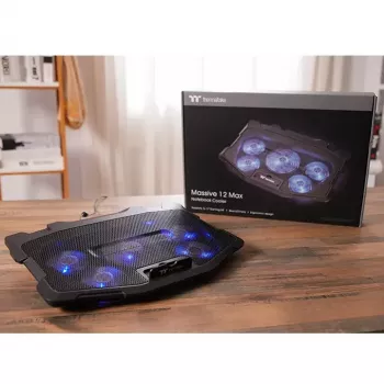 Kannettavan tietokoneen jäähdytysalusta Thermaltake Massive 12 Max 43,2 cm 5 tuuletinta musta