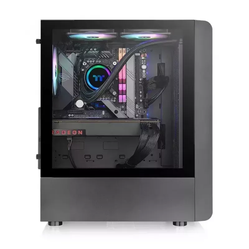 PC-kotelo Thermaltake S200 TG ARGB Midi Tower musta