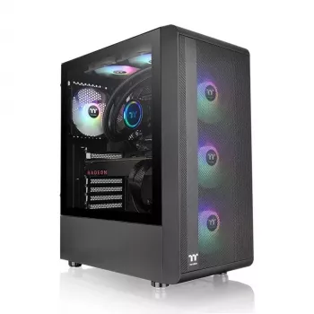PC-kotelo Thermaltake S200 TG ARGB Midi Tower musta