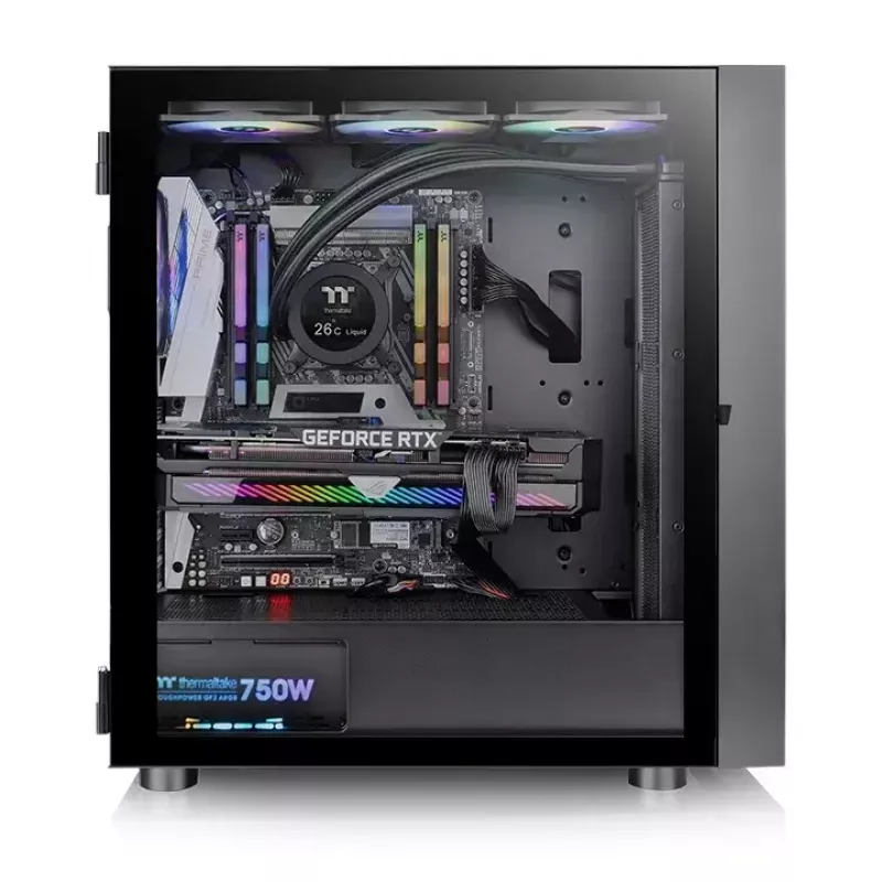 PC-kotelo Thermaltake H570 TG ARGB Midi Tower musta