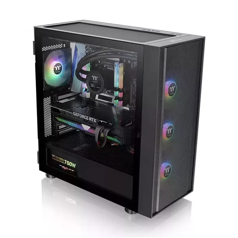 PC-kotelo Thermaltake H570 TG ARGB Midi Tower musta