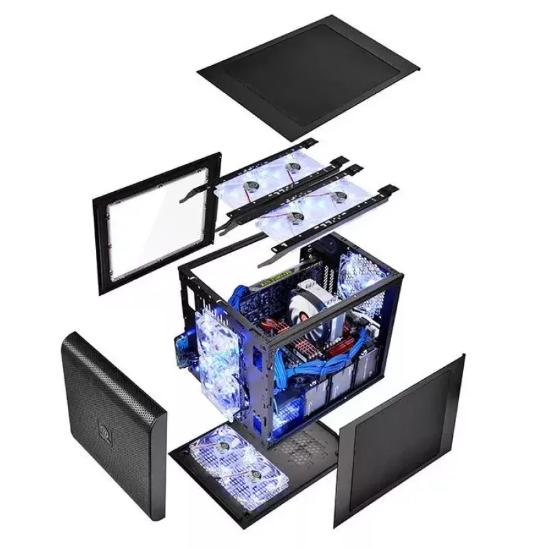 PC-kotelo Thermaltake Core V21 Cube musta