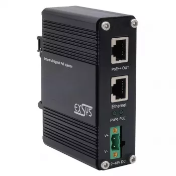EXSYS PoE++ Gigabit-injektori 90W -40°C – +80°C