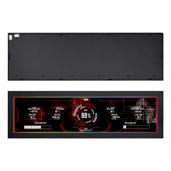 Näyttöpaneeli Lian Li SM088X, yleiskotelo, 237×73×13 mm, 5 V, musta