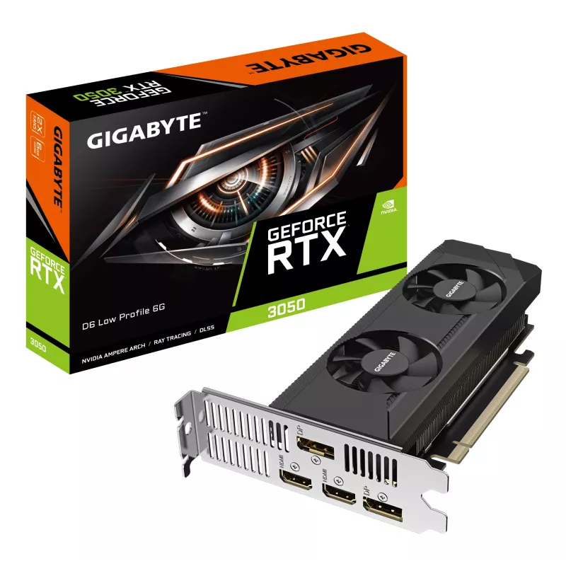 Näytönohjain GIGABYTE GeForce RTX 3050 D6 6GB GDDR6 (GV-N3050D6-6GL)