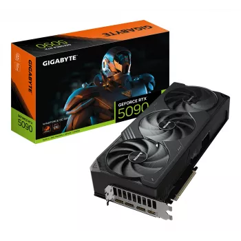 GIGABYTE GeForce RTX 5090 WINDFORCE OC 32G -näytönohjain – 32 GB GDDR7, 512 bit, PCI-E 5.0, 2467 MHz ydin kellotaajuus, 3 x DP 2.1a, 1 x HDMI 2.1b, NVIDIA DLSS 4, GV-N5090WF3OC-32GD