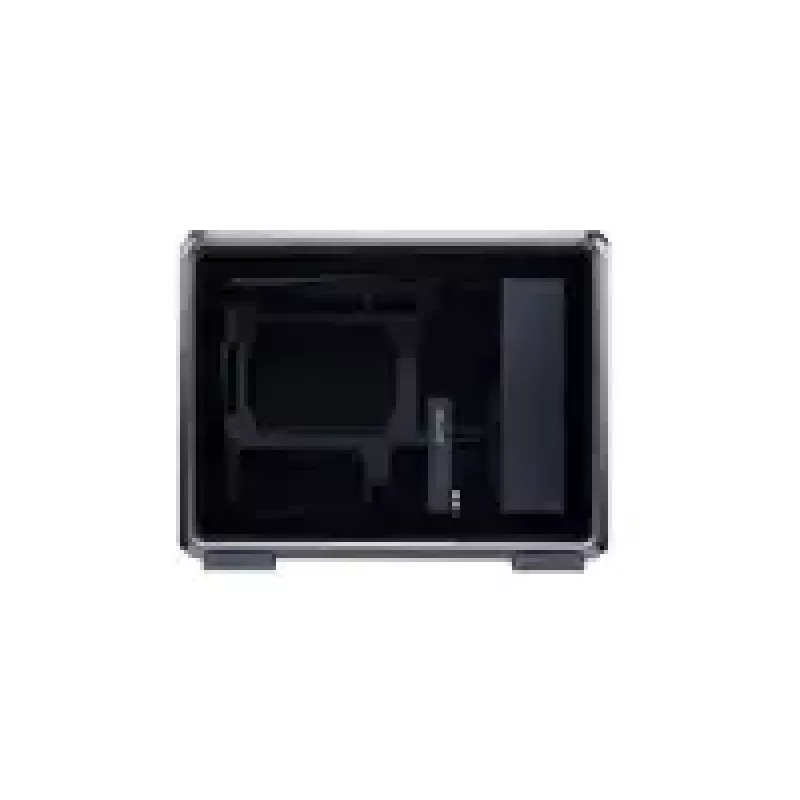 Tietokonekotelo Cooler Master MasterFrame 400 Mesh musta mATX läpinäkyvä sivupaneeli ja 1x 120mm ARGB-tuuletin