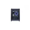 Tietokonekotelo Cooler Master MasterFrame 400 Mesh musta mATX läpinäkyvä sivupaneeli ja 1x 120mm ARGB-tuuletin