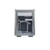 Tietokonekotelo Cooler Master MasterFrame 400 Mesh hopea, mATX, läpinäkyvä sivupaneeli, 1x 120 mm ARGB-tuuletin