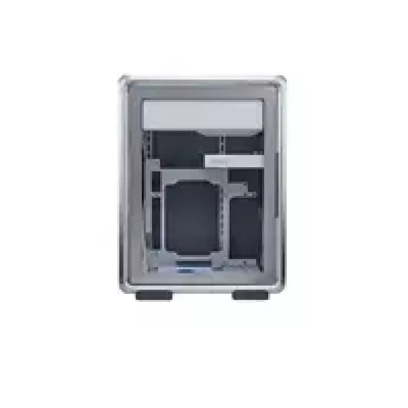 Tietokonekotelo Cooler Master MasterFrame 400 Mesh hopea, mATX, läpinäkyvä sivupaneeli, 1x 120 mm ARGB-tuuletin