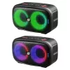 Defender Q5 Stereo kannettava Bluetooth-kaiutin, 20W, LED-valaistus, UKW-radio, TWS