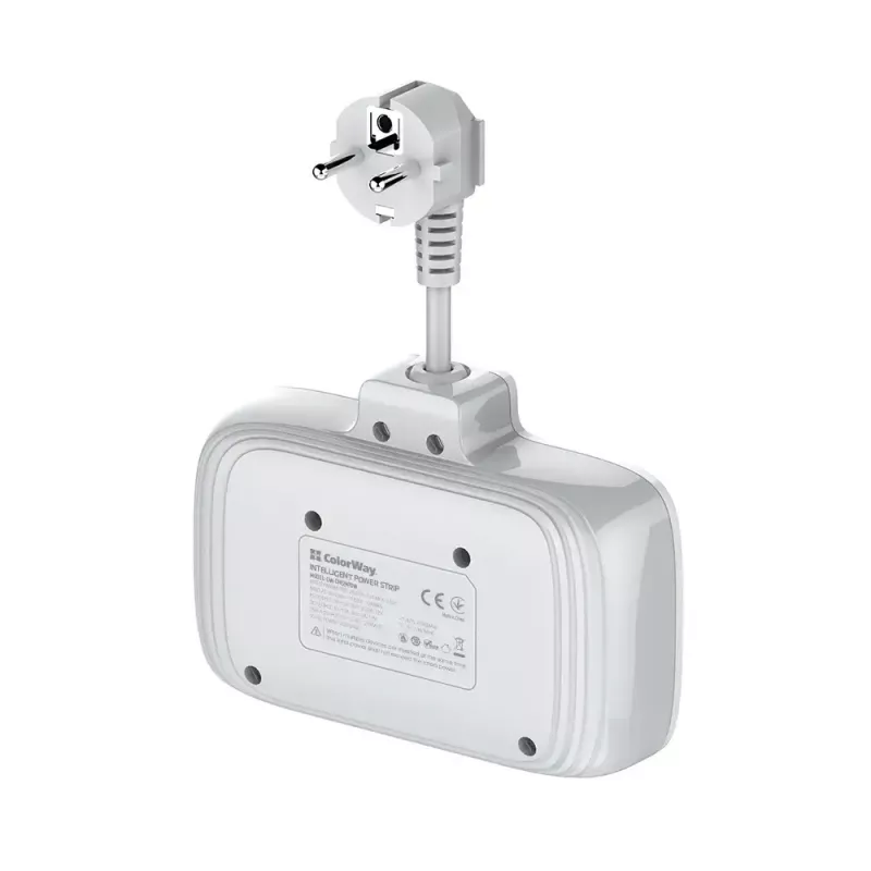 Seinäpistorasia ColorWay CW-CHE24PDW sisäänrakennetulla 24W USB-C Power Delivery -pistorasialla