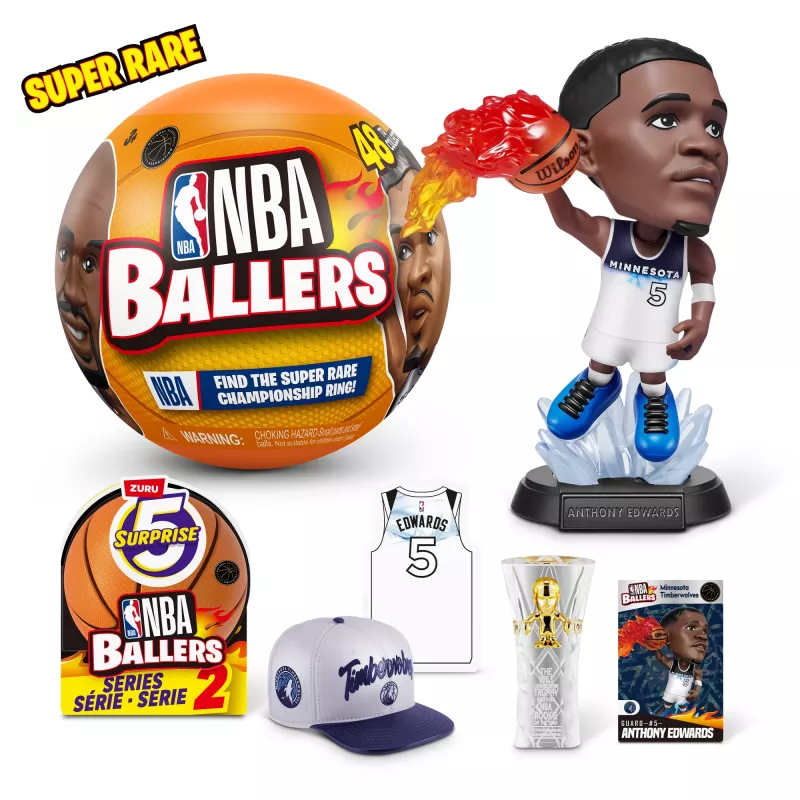 5 Surprise NBA Ballers sarja 2, 3 vuotta, monivärinen