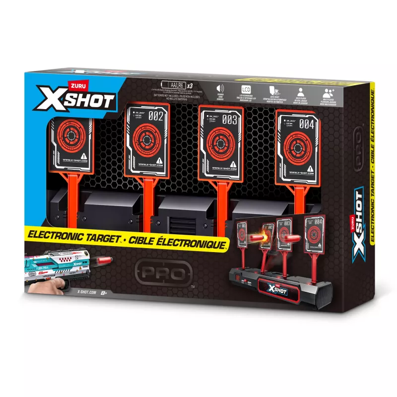 ZURU XSHOT elektroninen maali, maalitaulu, 8 vuotta, AA, musta