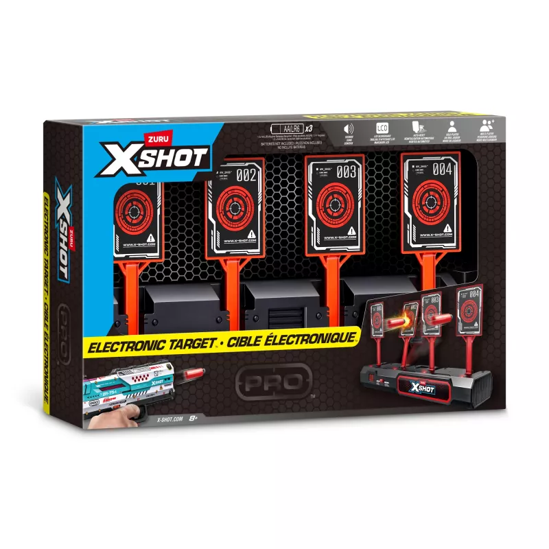 ZURU XSHOT elektroninen maali, maalitaulu, 8 vuotta, AA, musta