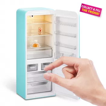 Lelusetti Zuru Mini Brands Mini Minis Fill the Fridge Playset — keräiltävät pienoismallielintarvikkeet jääkaappitarvikkeineen