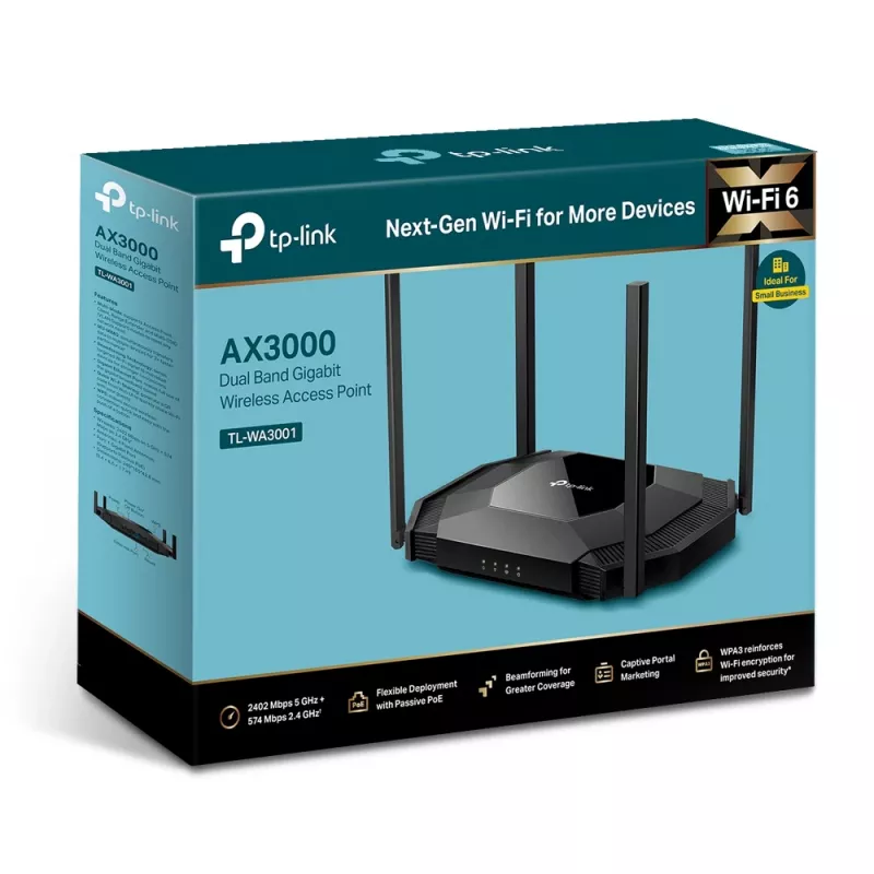 TP-Link TL-WA3001 WLAN-tukiasema 2402 Mbit/s musta Power over Ethernet (PoE)