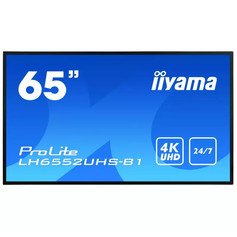 Digitaalinen infonäyttö IIYAMA LH6552UHS-B1 64,5 tuumaa IPS 4K 3840x2160 500 cd/m² Android 8.0 24/7 musta