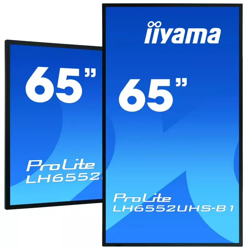Digitaalinen infonäyttö IIYAMA LH6552UHS-B1 64,5 tuumaa IPS 4K 3840x2160 500 cd/m² Android 8.0 24/7 musta