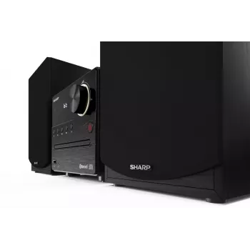 Hifi-mikrosarja Sharp XL-B512(BK) – 45 W, yksittäinen CD-soitin, FM-radio, MP3, banaaniliittimet kaiuttimille, musta