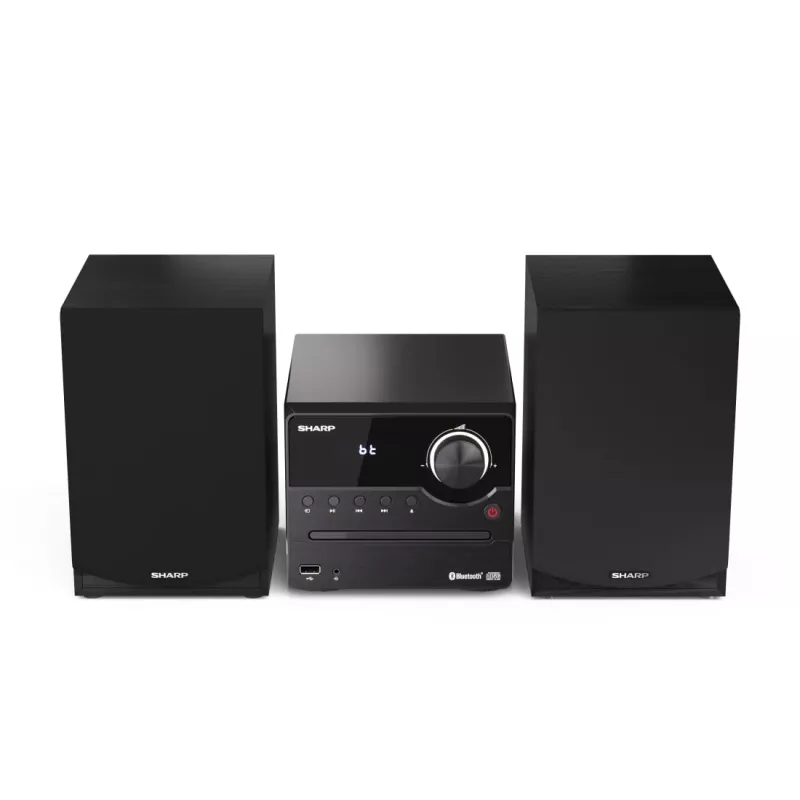 Hifi-mikrosarja Sharp XL-B512(BK) – 45 W, yksittäinen CD-soitin, FM-radio, MP3, banaaniliittimet kaiuttimille, musta