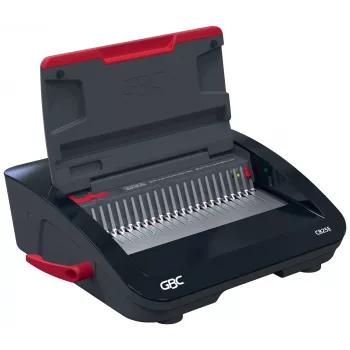 GBC CombBind® CB25E sähköinen sidontakone, kampasidontakone, sähköinen, 390 arkkia, musta, punainen