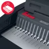 GBC CombBind® CB25E sähköinen sidontakone, kampasidontakone, sähköinen, 390 arkkia, musta, punainen