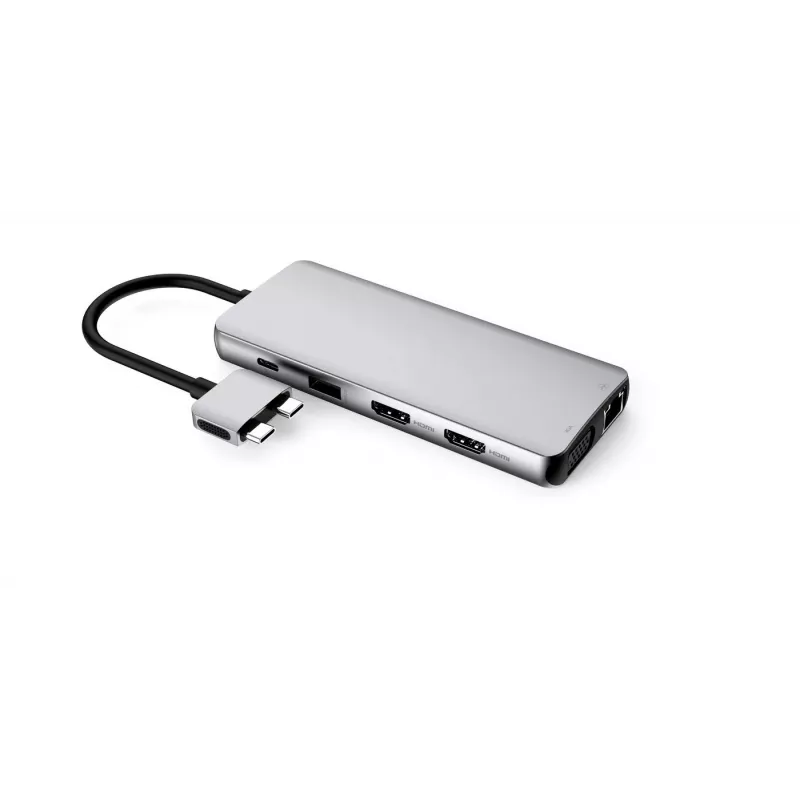 eSTUFF ES623010 USB-keskitin USB 3.2 Gen 1 (3.1 Gen 1) Type-C 5000 Mbit/s alumiini