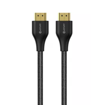 eSTUFF HDMI 2.1 -kaapeli 8K 2m, 2 m, HDMI tyyppi A (standardi), HDMI tyyppi A (standardi), 7680 x 4320 pikseliä, 3D, musta