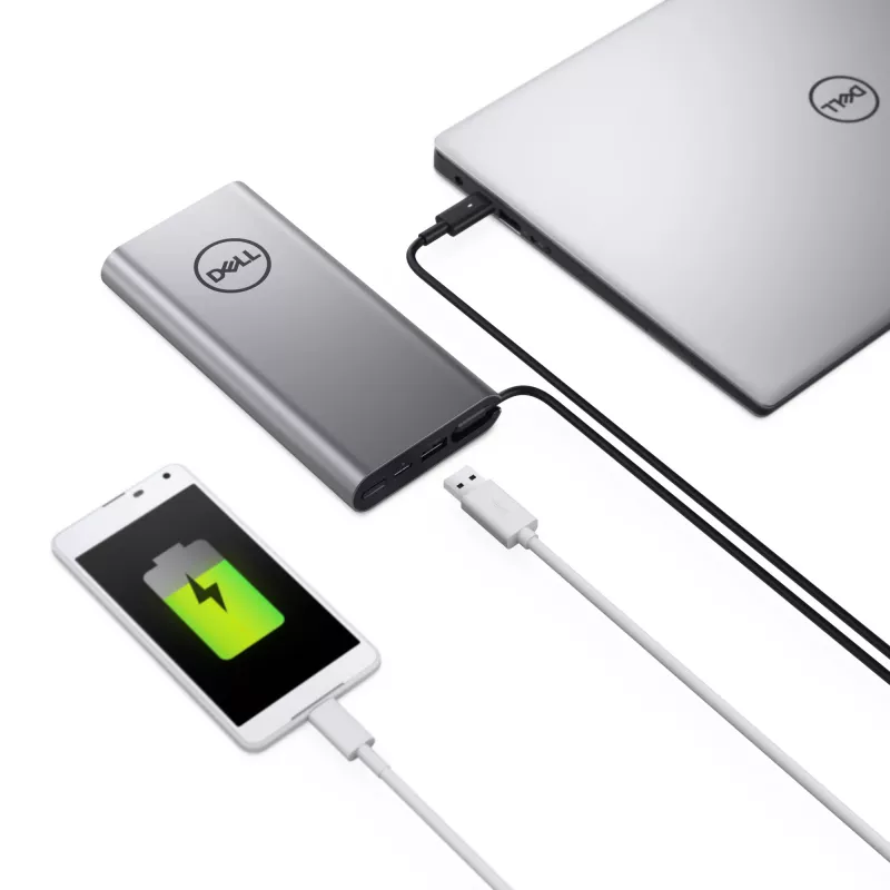 Kannettava varavirtalähde Dell PW7018LC litiumioni 1x USB-A-lähtö hopea