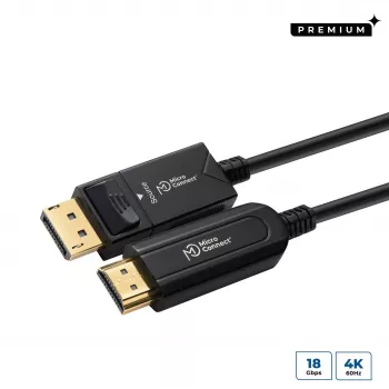 Microconnect DP-HDMI-2000V1.4OP videokaapeli-adapteri 20 m DisplayPort HDMI Type-A (standardi) musta
