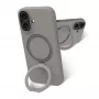 Puhelinkotelo dbramante1928 Roskilde MS Kick ICON Apple iPhone 17:lle, yksivärinen harmaa, pöytäteline