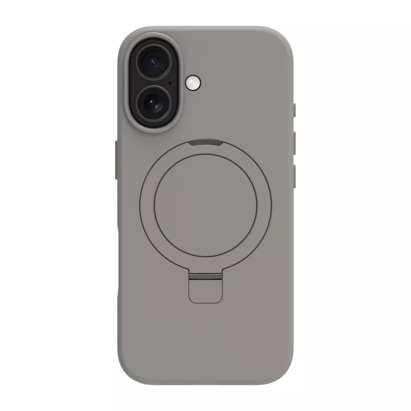 Puhelinkotelo dbramante1928 Roskilde MS Kick ICON Apple iPhone 17:lle, yksivärinen harmaa, pöytäteline
