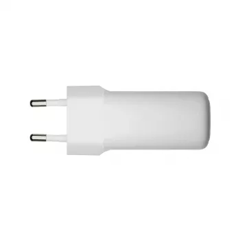 Seinänalaturi dbramante re-charge Pro — 2× USB-C 25W, 110–240V, valkoinen