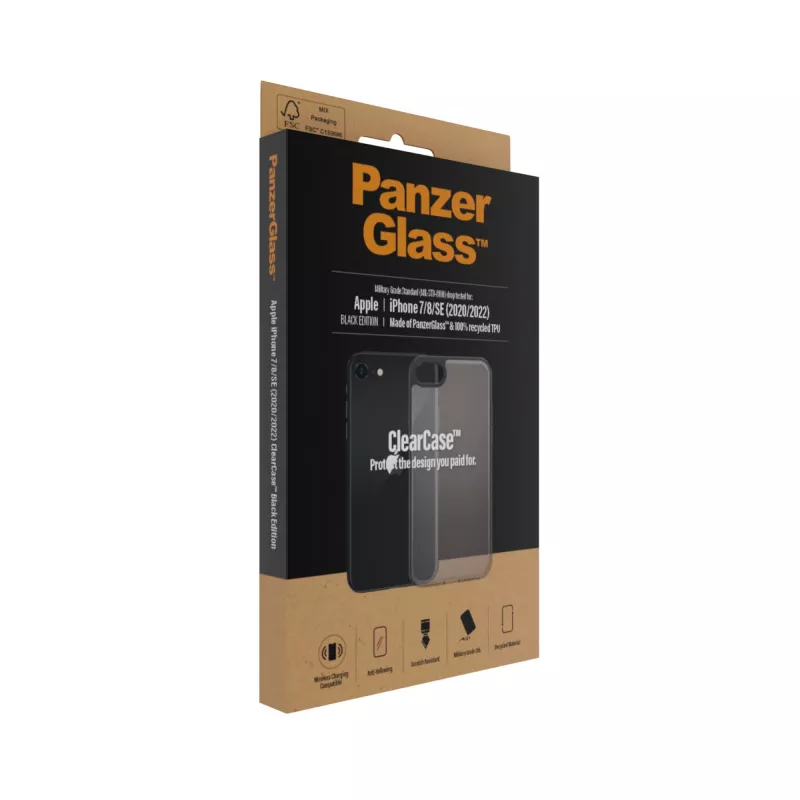 PanzerGlass ® ClearCase iPhone 8 | 7 | SE (2020/2022) | musta