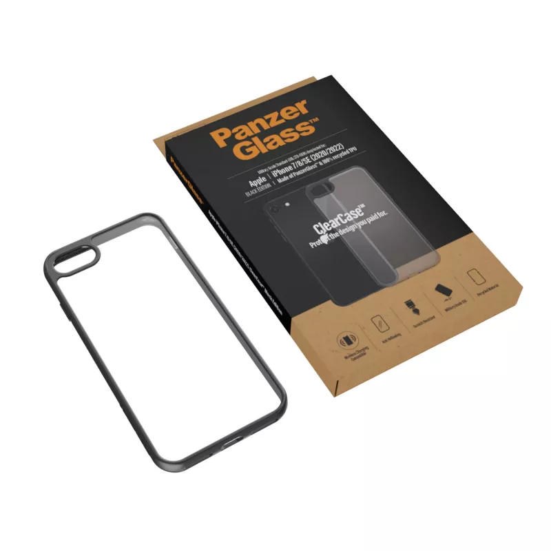 PanzerGlass ® ClearCase iPhone 8 | 7 | SE (2020/2022) | musta
