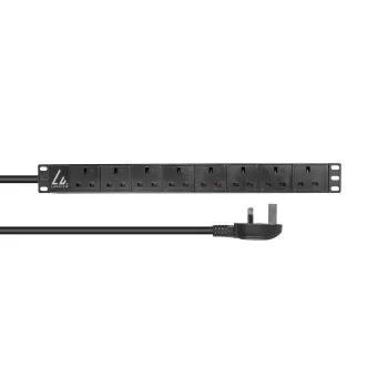 Lanview LVR-3MUK-SPD-UK8 virtajakoyksikkö (PDU) 8 AC-lähtöä 1,4U musta