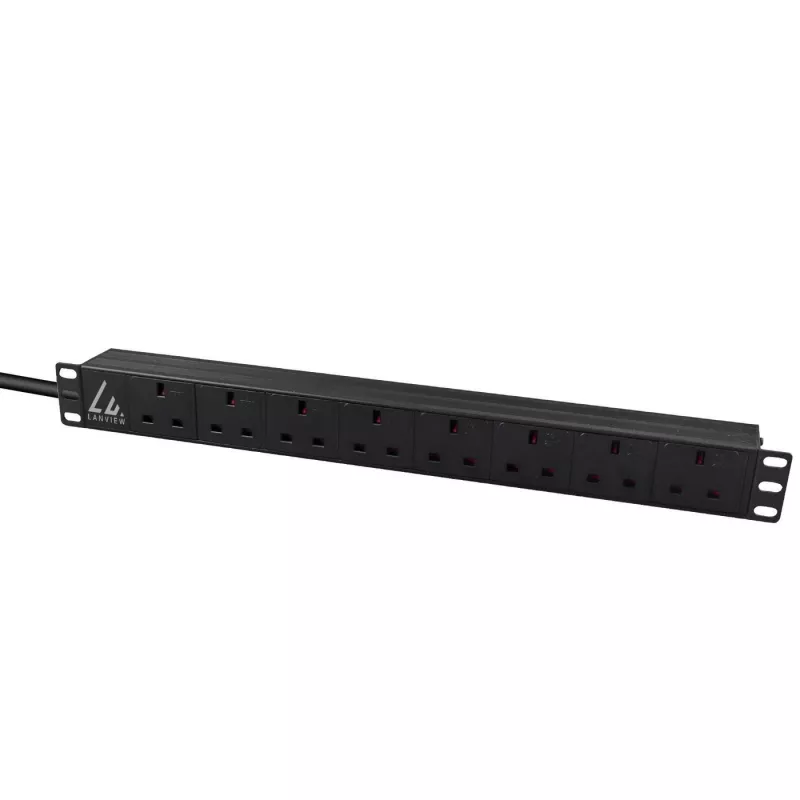 Lanview LVR-3MUK-SPD-UK8 virtajakoyksikkö (PDU) 8 AC-lähtöä 1,4U musta