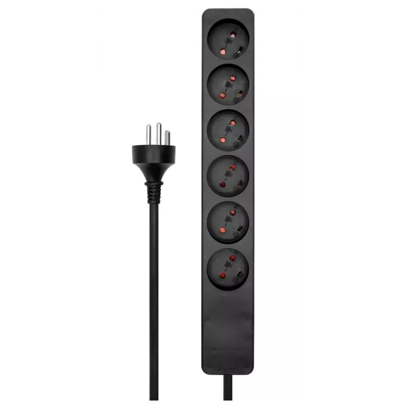 Microconnect MC-GRU0607DKB jatkojohto 7 m 6 AC-pistorasiaa