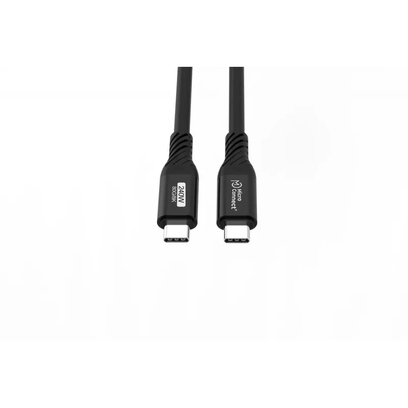 Microconnect USB4CC1-240W-80GBPS USB-kaapeli USB4 Gen 3x2 1 m USB C musta