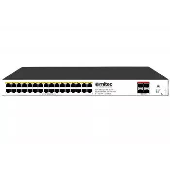 Verkkokytkin ERNITEC ELECTRA-M232-1GB-460W — 1 Gb portit, 460 W budjetti, hallittava kytkin