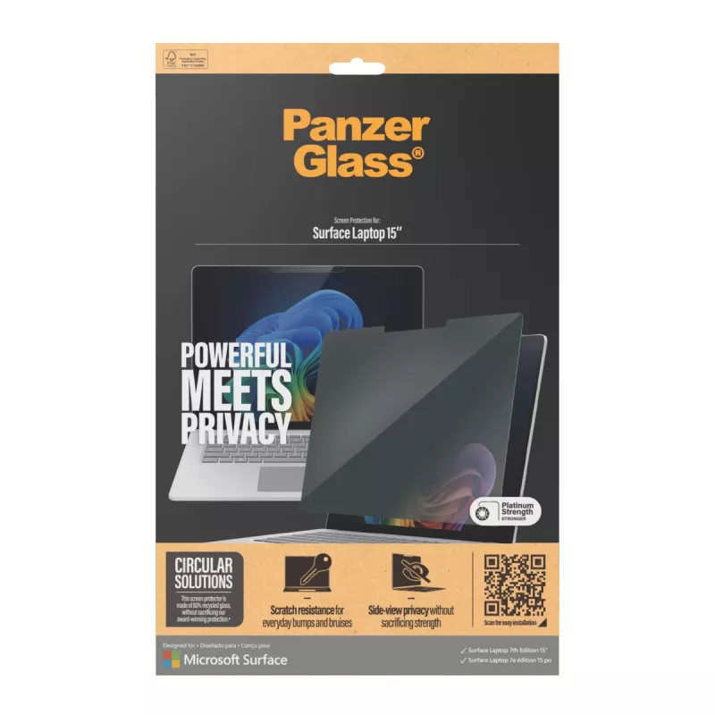 PanzerGlass ® tietosuojanäytönsuoja Microsoft Surface Laptop 7th Edition 15