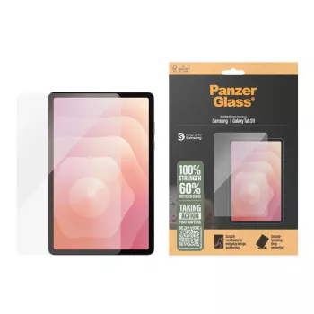 PanzerGlass näytönsuojakalvo Samsung Galaxy Tab S11 — karkaistu lasi, PET, silikoni, Ultra-Wide Fit, läpinäkyvä